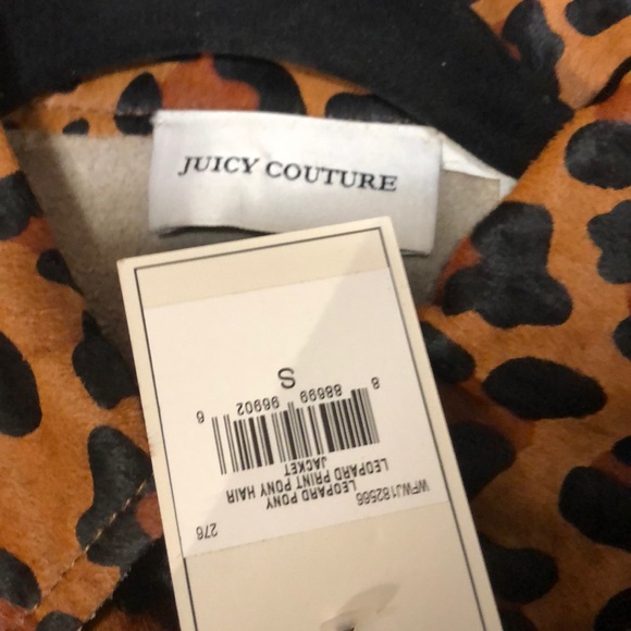 JUICY COUTURE Leopard Print Leather Jacket Coat - Picture 8 of 8